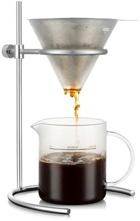 Kavos aparatas Bodum zaparzacz Lašelinis do kawy su filtrem stałym Pour Over 500 ml chrome