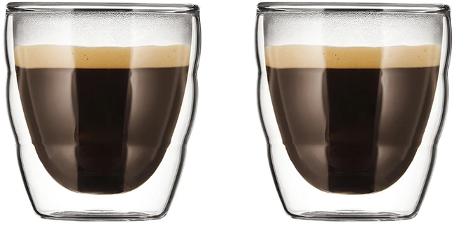 Bodum dvisieniai akiniai 2 vnt Pilatus 80 ml Skaidrūs