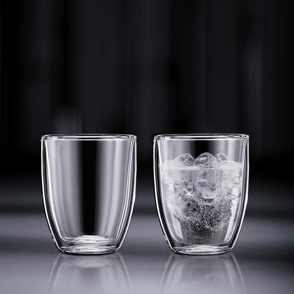Bodum Double Walled Bistro stiklinės 480 ml 2 vnt Skaidrios