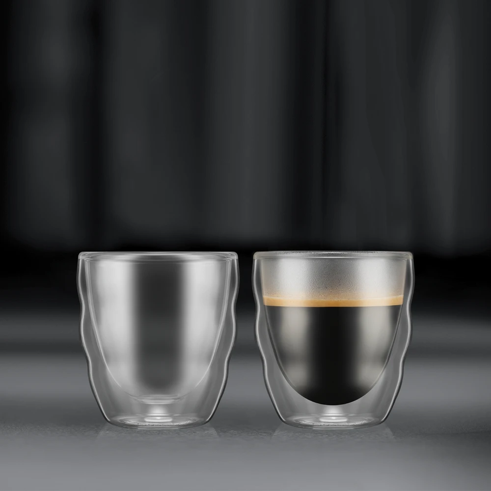 Bodum dvisieniai akiniai 2 vnt Pilatus 80 ml Skaidrūs