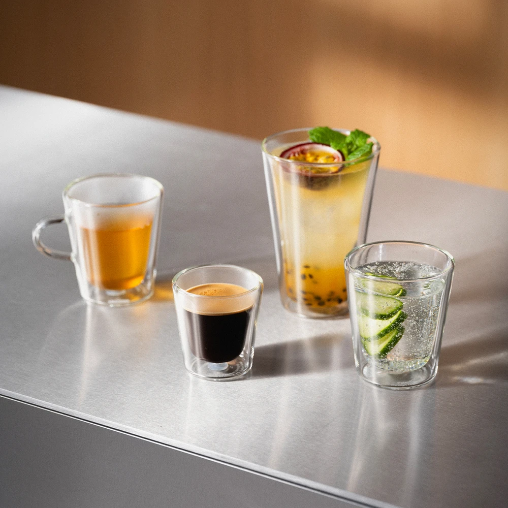 Bodum stiklinės su dviguba siena Valgykla 100 ml 2vnt. Skaidrus