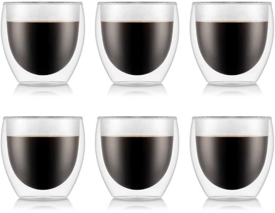 Bodum Pavina stiklinės 0.08L rinkinys (6 vnt.)