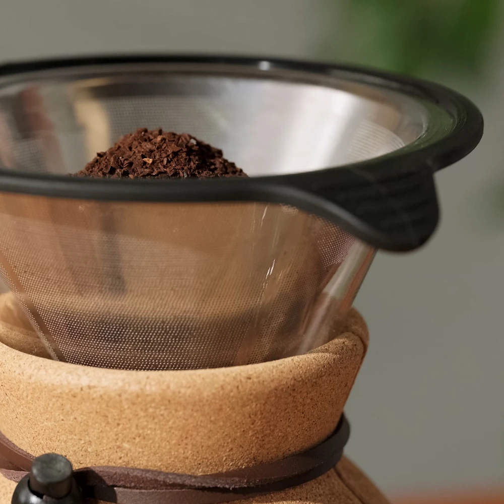 Bodum kavos virimo aparatas su nuolatiniu filtru, 1 l kamštinė viryklė