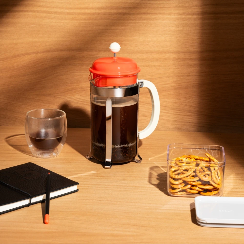 Bodum zaparzacz tłokowy french press Caffettiera 1L Light Oranžinis