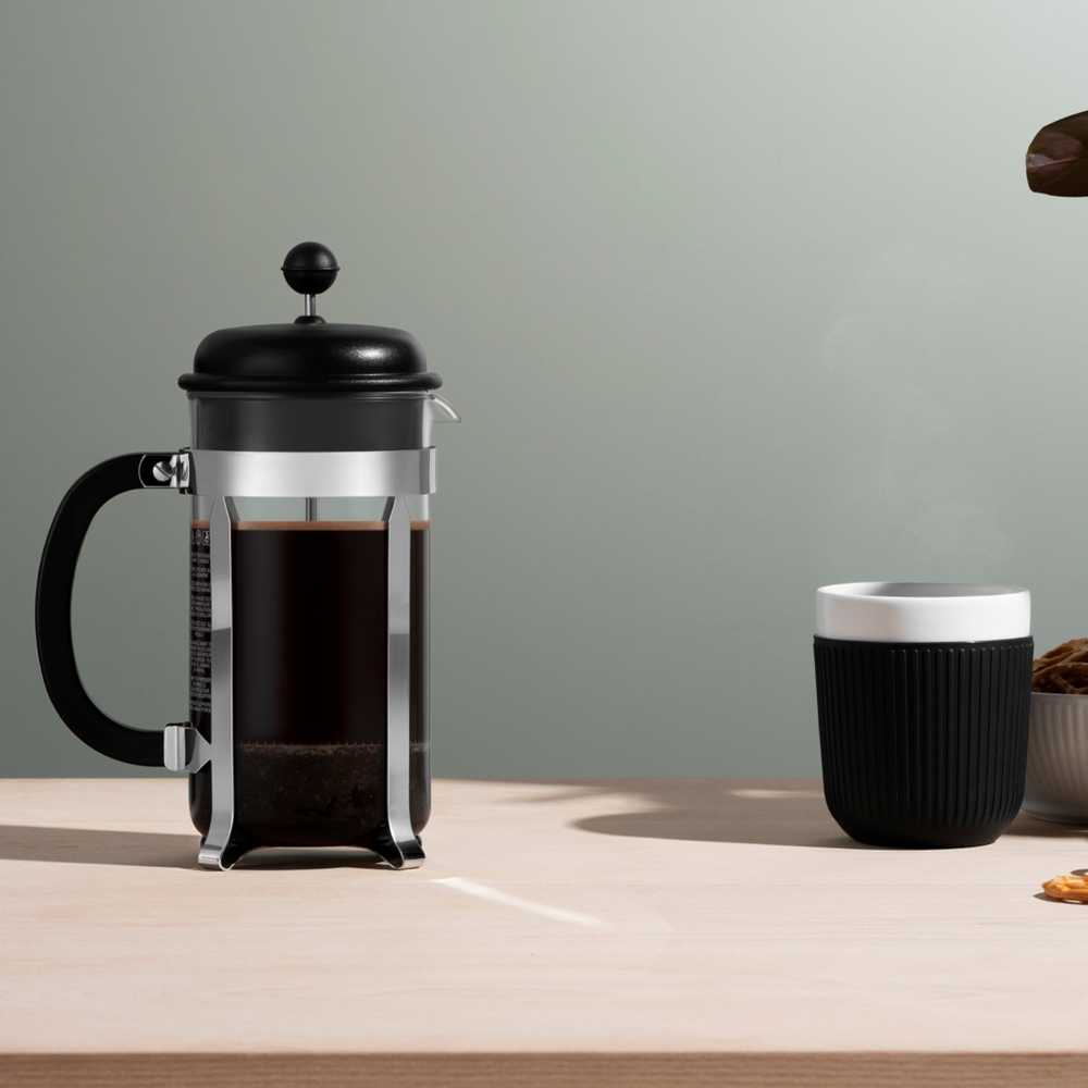 Bodum prancūziško preso stūmoklinis kavos aparatas Caffettiera 1 l Juodas