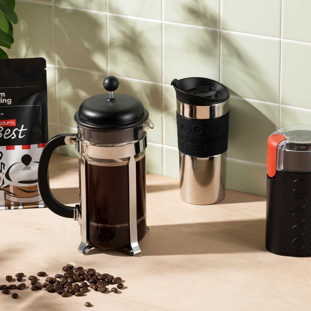Bodum prancūziško preso stūmoklinis kavos aparatas Caffettiera 1 l Juodas