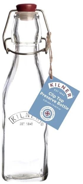 Kilner Rayware Group KIL butelis 0,25 l su užsegamu dangteliu Buteliai