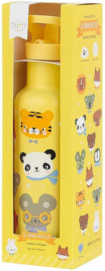 A Little Lovely Vaikiška gertuvė iš nerūdijančio plieno 'Gyvūnai' - 500 ml
