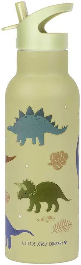 A Little Lovely Vaikiška gertuvė iš nerūdijančio plieno ‘Dinozaurai’ - 500 ml