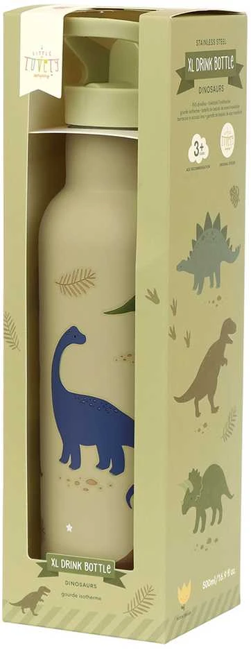 A Little Lovely Vaikiška gertuvė iš nerūdijančio plieno ‘Dinozaurai’ - 500 ml