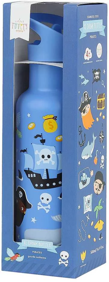 A Little Lovely Vaikiška gertuvė iš nerūdijančio plieno 'Piratai' - 500 ml