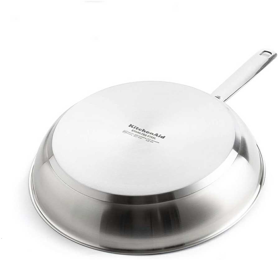 KitchenAid - Nerūdijančio plieno keptuvių rinkinys - sidabro spalvos - 20 cm, 28 cm