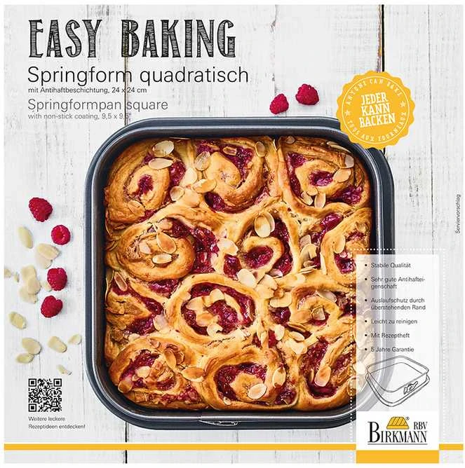 EASY BAKING kvadratinė torto forma - 24 x 24 cm / Birkmann