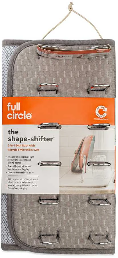 Full Circle Dish džiovinimo kilimėlis su Shape Shifter rankenomis
