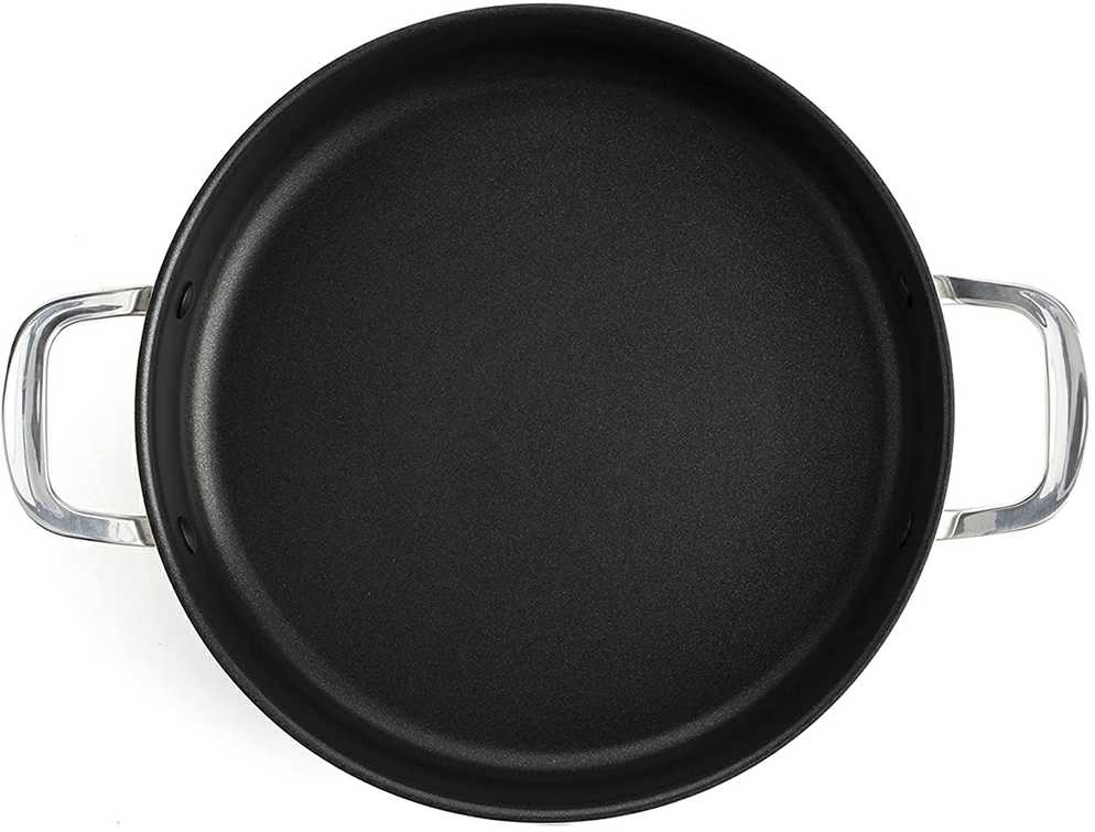 KitchenAid - Nerūdijančio plieno keptuvė su 2 šoninėmis rankenomis - sidabrinė - 28 cm