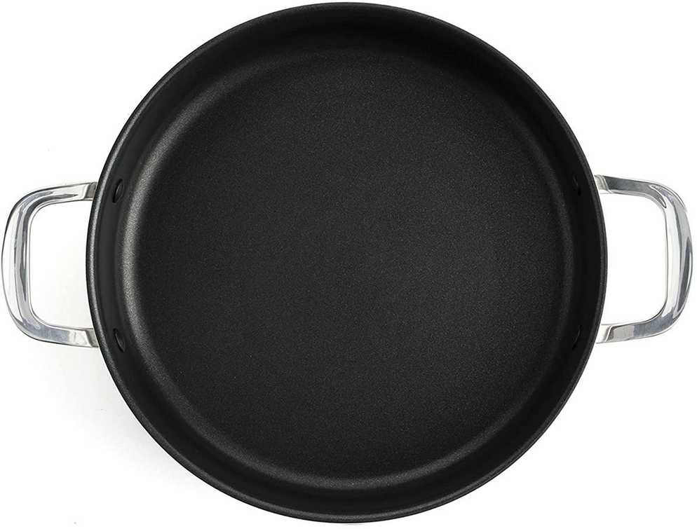 KitchenAid - Nerūdijančio plieno keptuvė su 2 šoninėmis rankenomis - sidabrinė - 28 cm