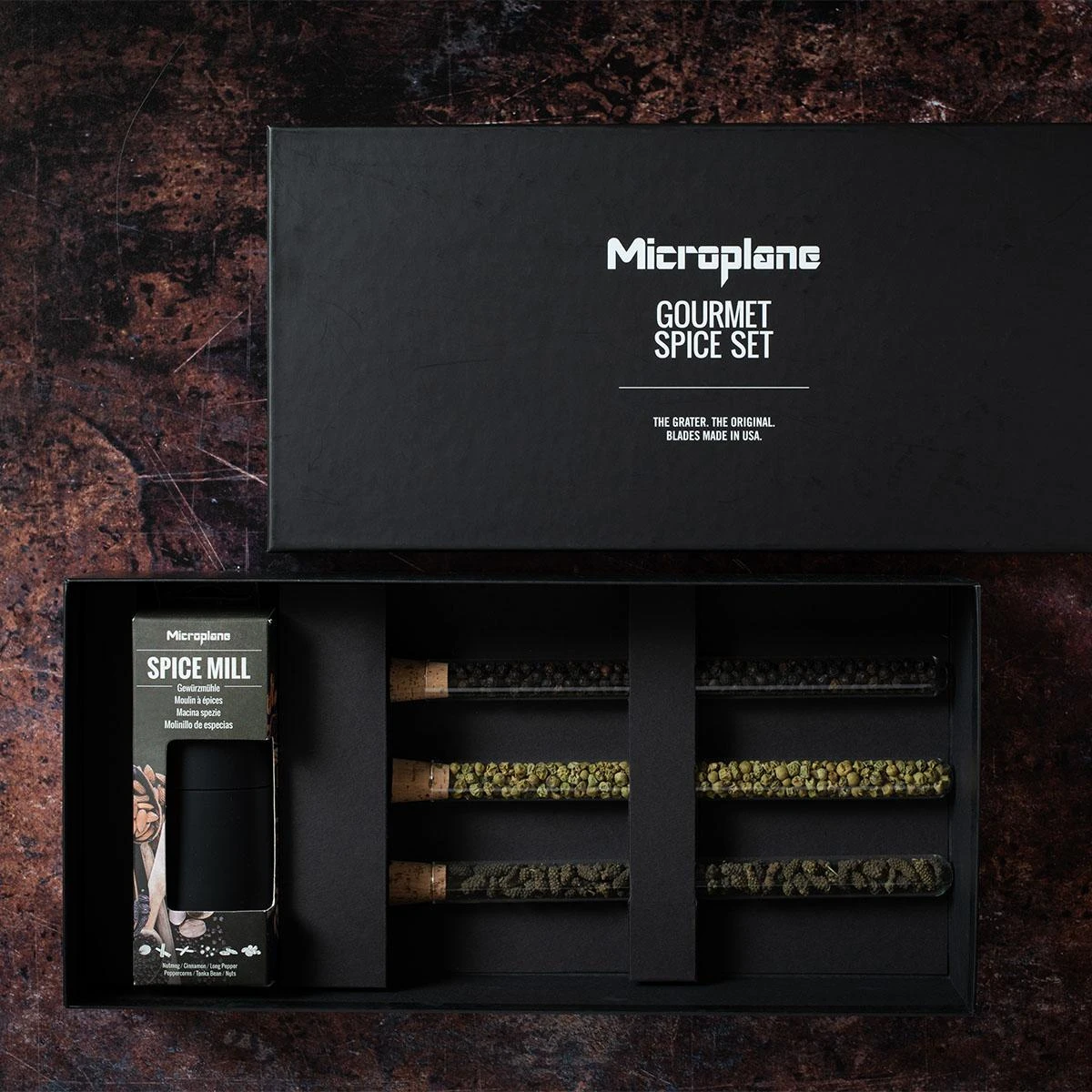 Microplane Malūnėlis ir 3 rūšių pipirų rinkinys, „Gourmet“