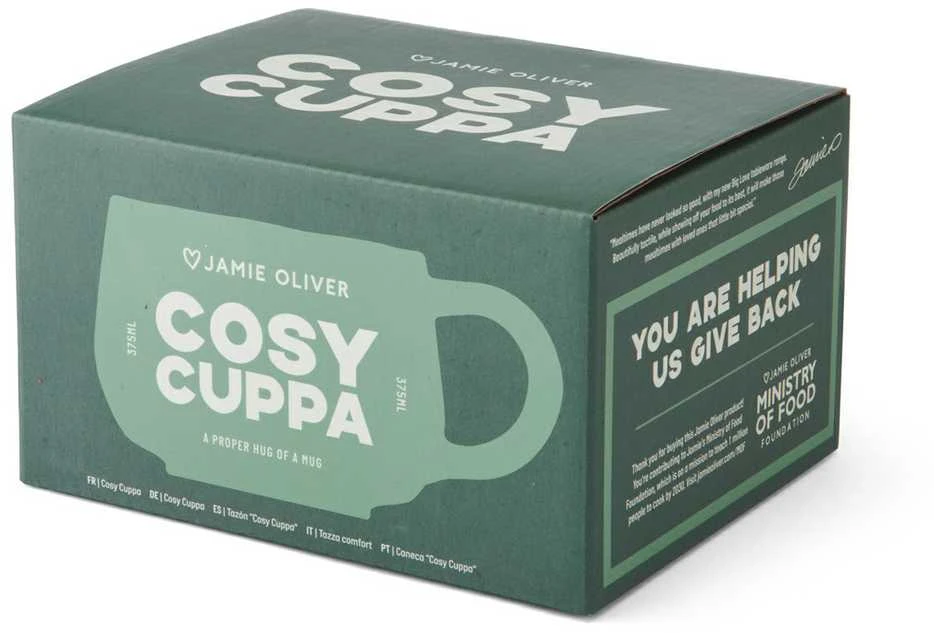 Jamie Oliver Big Love Cozy Cuppa Žalias keraminis puodelis 375ml