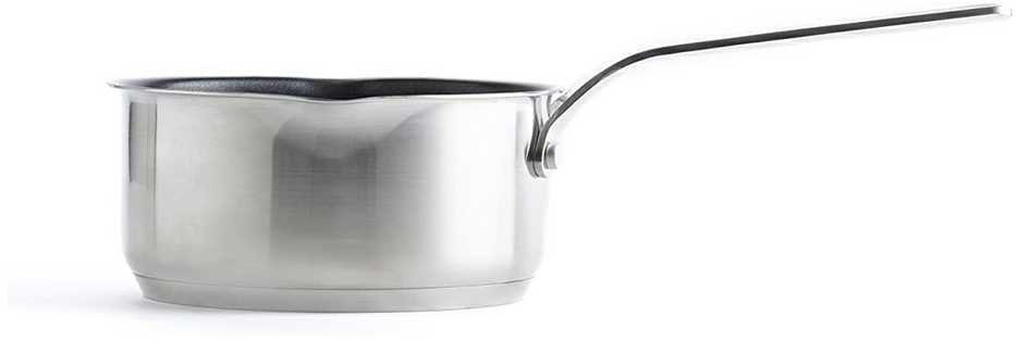 KitchenAid - Nerūdijančio plieno lakštinis puodas su 2 snapeliais - sidabro spalvos - 16 cm