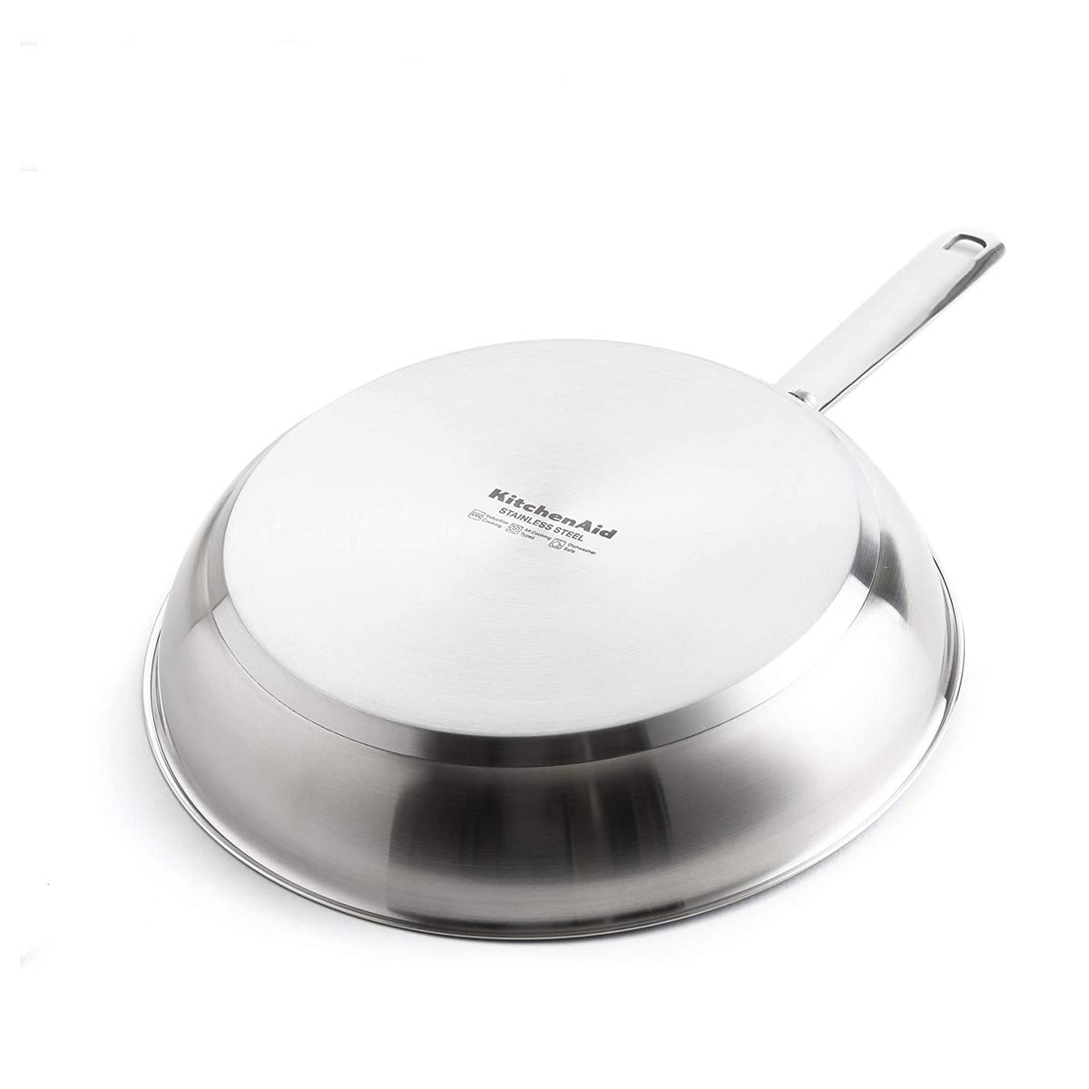 KitchenAid - Nerūdijančio plieno lakštinė keptuvė - sidabrinė - 20 cm