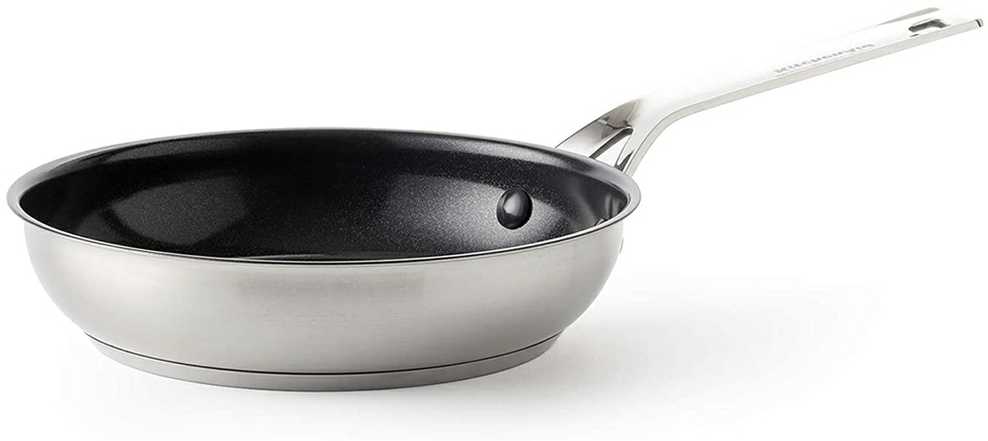KitchenAid - Nerūdijančio plieno lakštinė keptuvė - sidabrinė - 28 cm