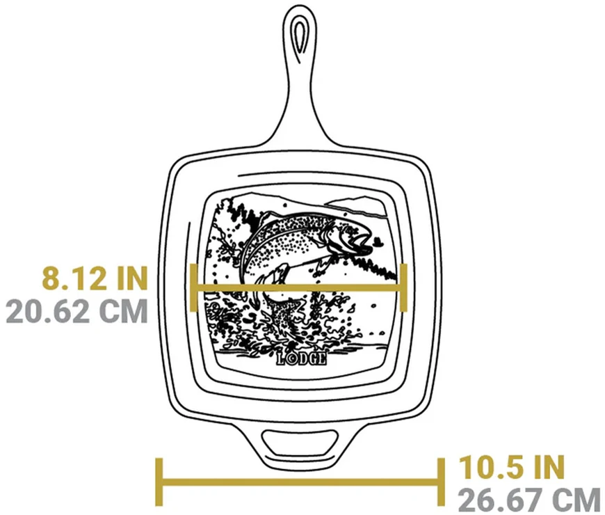 Keptuvė żeliwna grilio 26.5cm FISH / Lodge