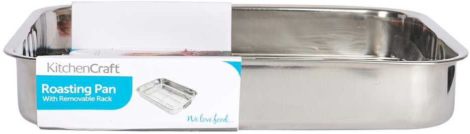 Kitchen Craft kepimo keptuvė 43 × 31 × 7 inox lazanijos padėklas