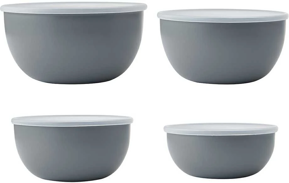 KitchenAid virtuvės dubenys su dangteliais, 4 vnt