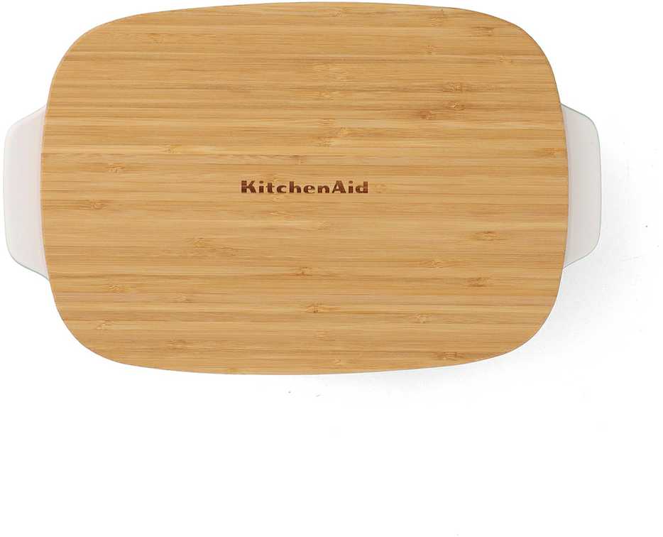 KitchenAid kepimo skarda su mediniu dangčiu, universali, 40x25cm