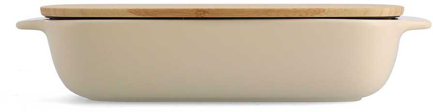 KitchenAid Keraminis indas 40x25x8,8cm + migdolinio kremo dangtelis