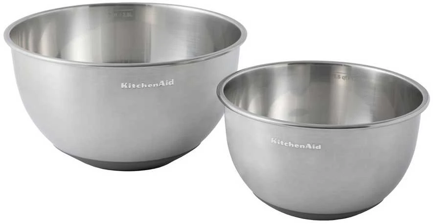KitchenAid 2 maišymo dubenėlių rinkinys, nerūdijančio plieno