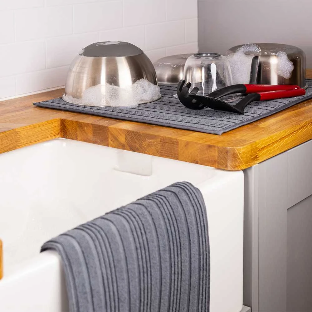 KitchenAid indų džiovinimo kilimėliai, 2 vnt., pilki, medžio anglies