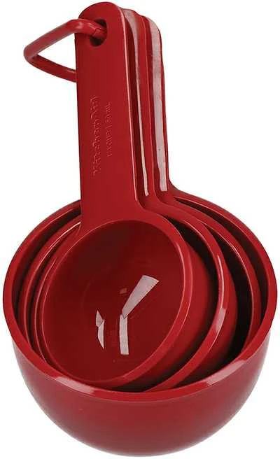 KitchenAid 4 matavimo puodelių rinkinys, Empire Raudona