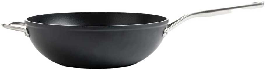 KitchenAid - Kaltinis grūdinto aliuminio vokas su pagalbine rankena - juodas - 30 cm