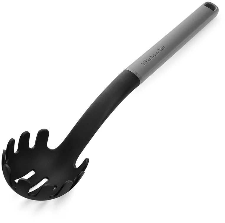 KitchenAid medžio anglies pilkos spalvos makaronų šaukštas