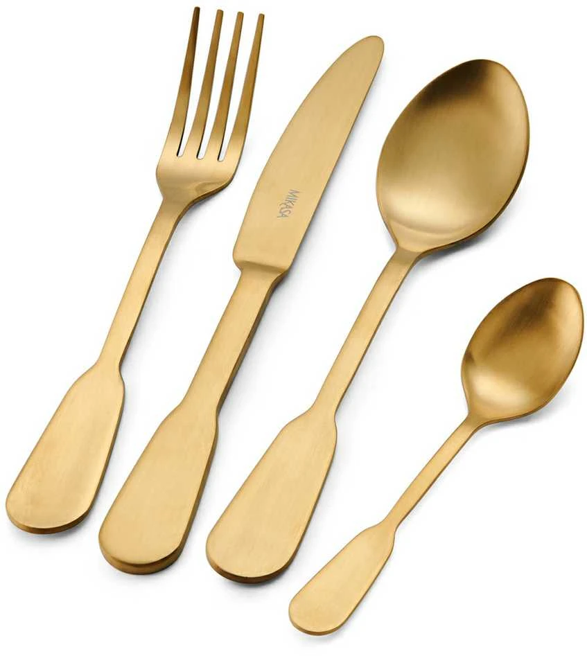 SOHO GOLD auksinių stalo įrankių rinkinys 16 vnt. / Mikasa