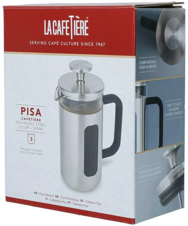 La Cafetiere prancūziškas presas PISA 350 ml - Plieninis