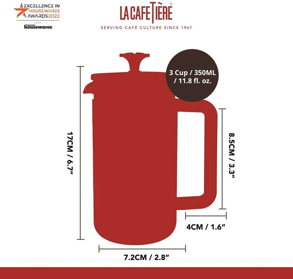 La Cafetiere prancūziškas presas PISA 350 ml - Plieninis