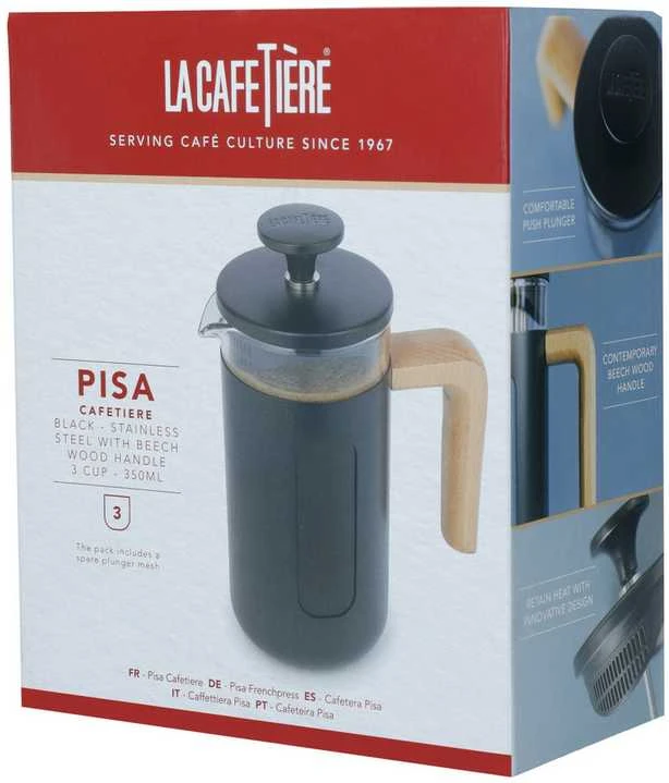 La Cafetiere prancūziškas presas PISA 350 ml Juodas
