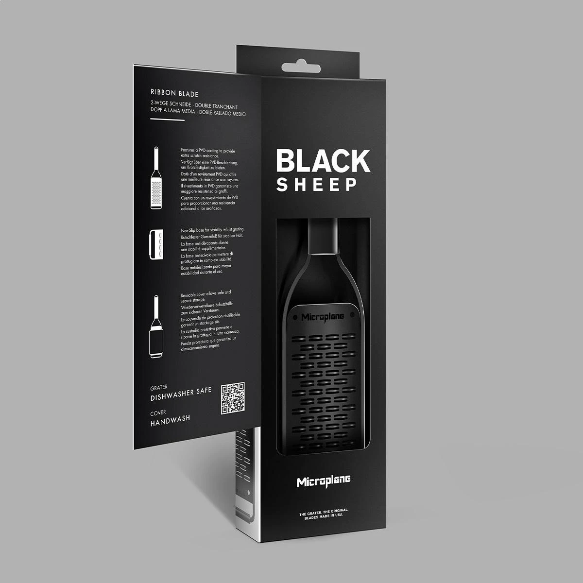 Microplane Ribbon grater, Juodas Sheep