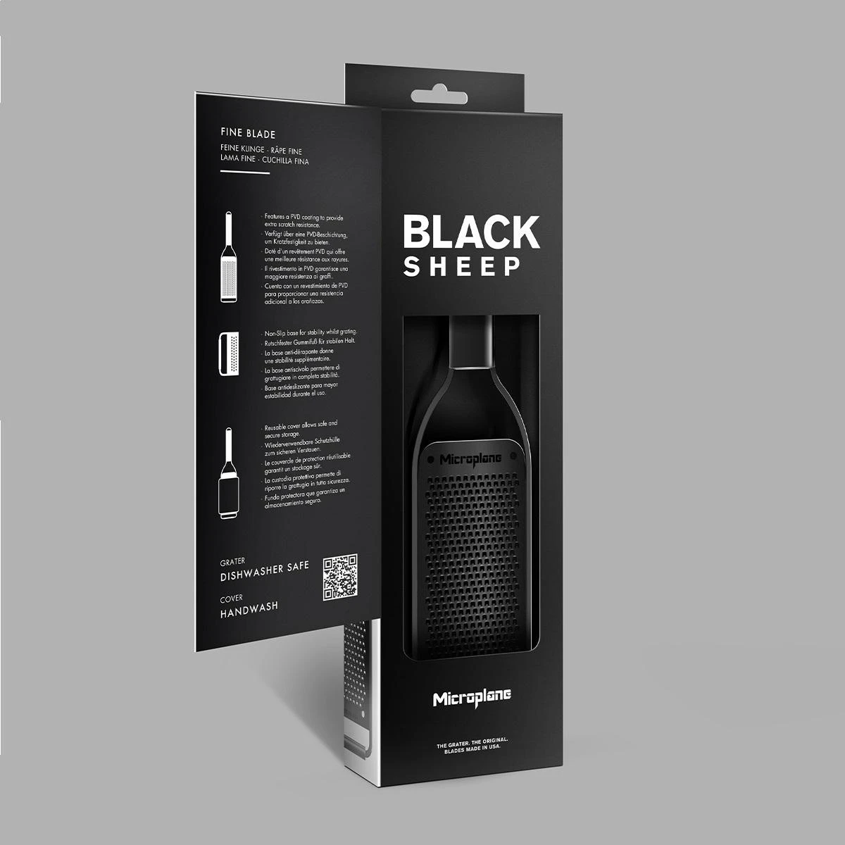 Microplane Fine grater, Juodas Sheep