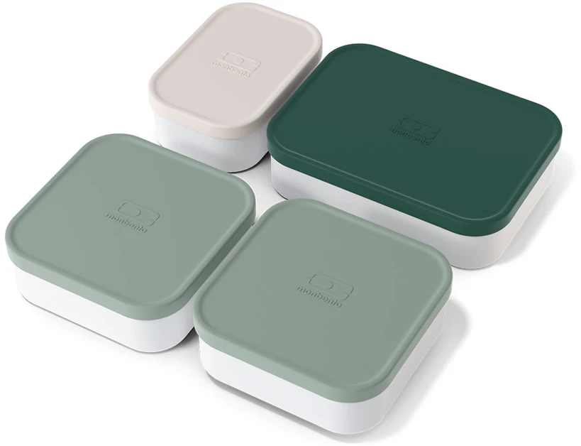 Monbento extra pojemniki do lunchboxa 4 sztuki Žalias