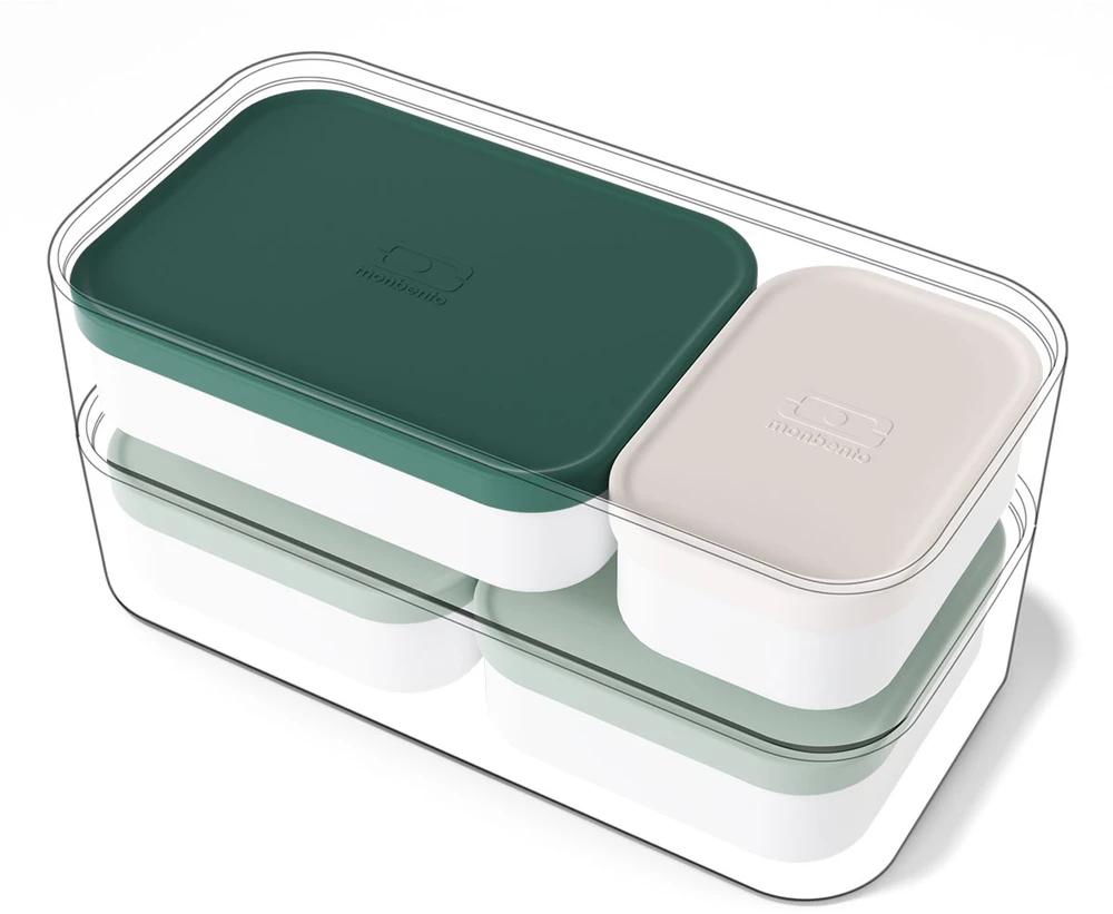 Monbento extra pojemniki do lunchboxa 4 sztuki Žalias