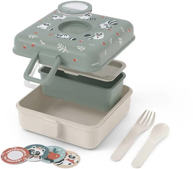 Monbento vaikiška pietų dėžutė Snacky 0,85 l Raccoon