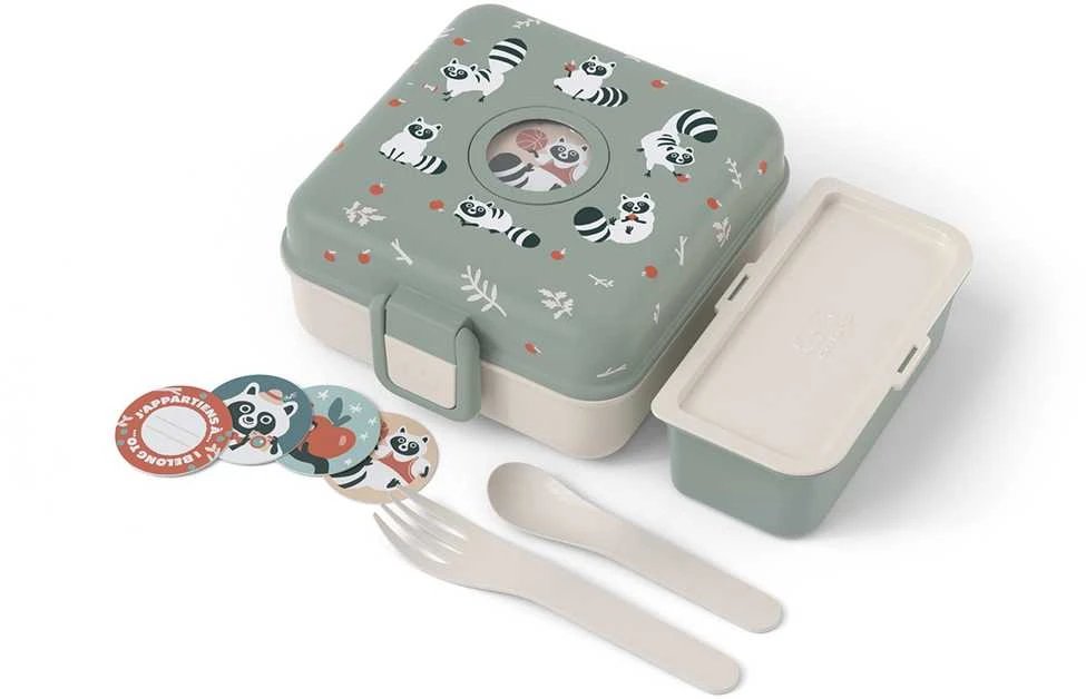 Monbento vaikiška pietų dėžutė Snacky 0,85 l Raccoon