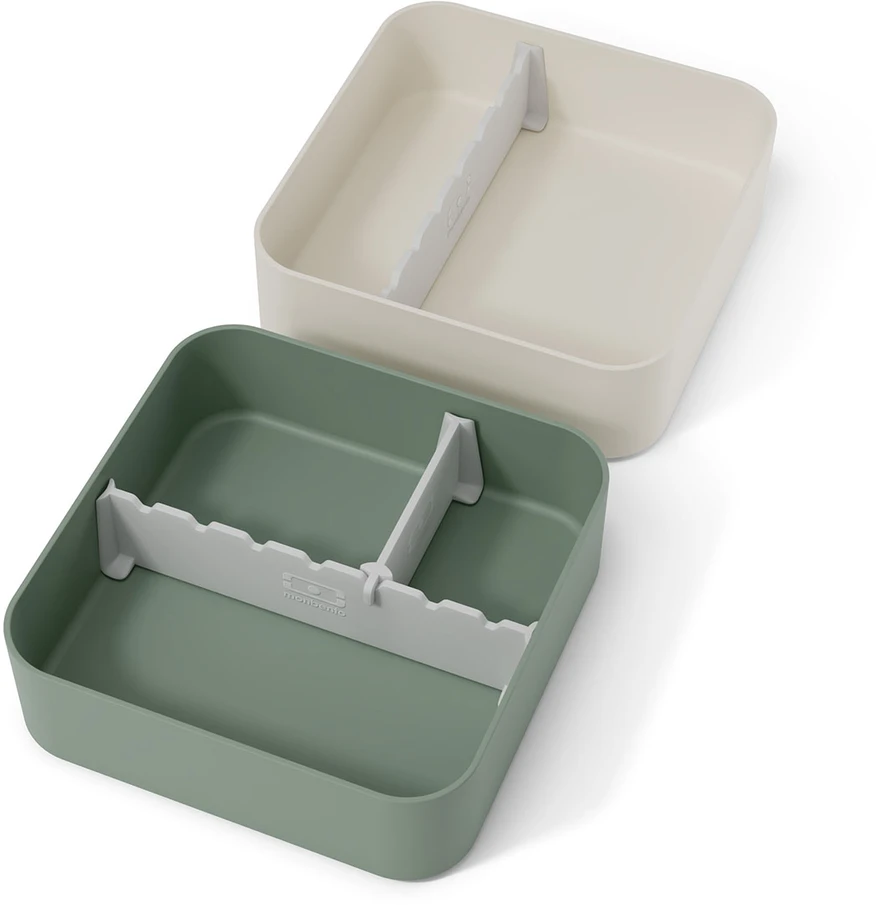 Monbento lunchbox ze sztućcami Flex 1L Natural Žalias