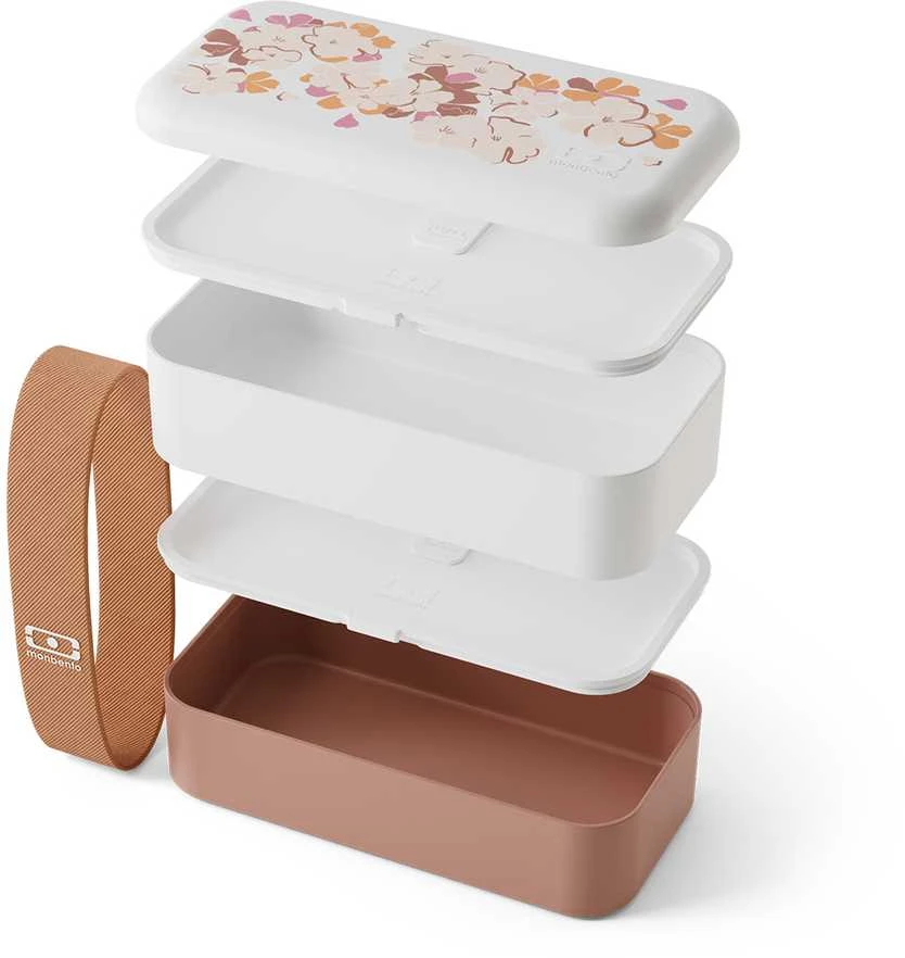 Monbento Original bento Priešpiečių dėžutė 1 l Rožinė Floral