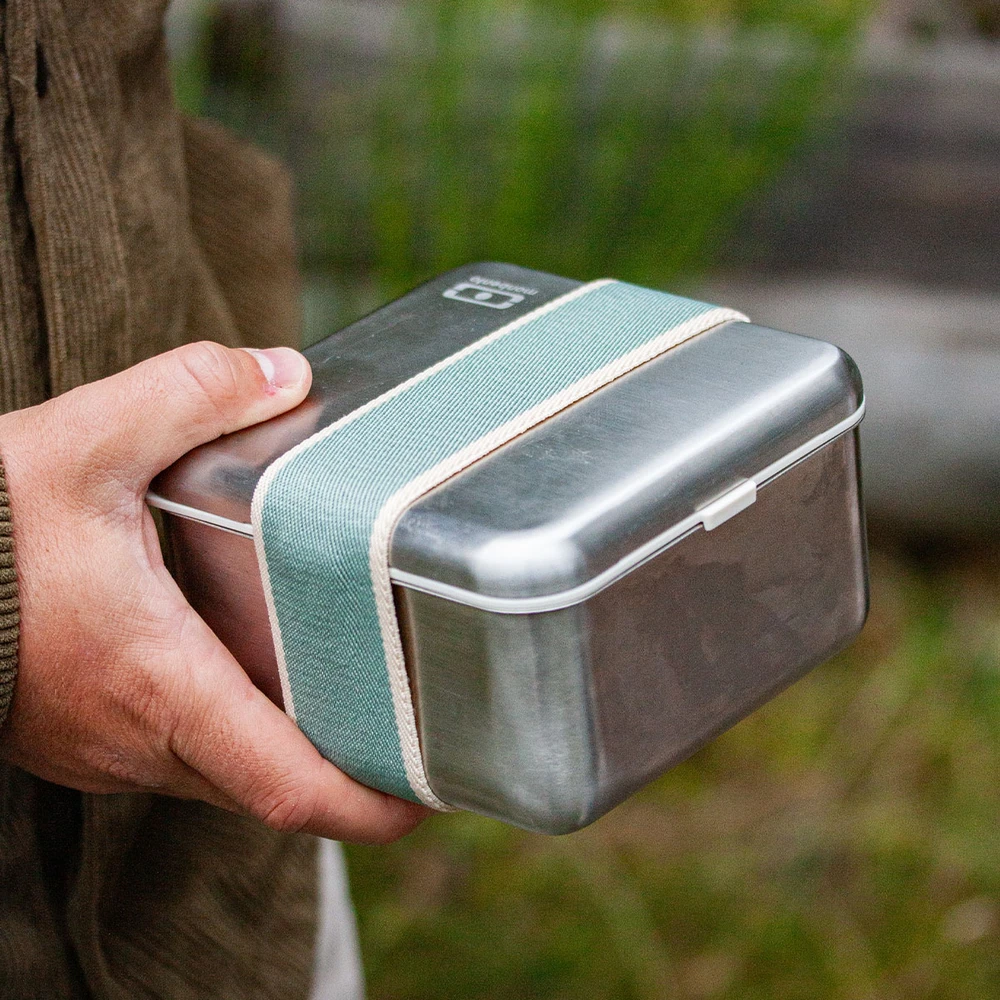 Monbento Priešpiečių dėžutė bento Sense 1L Natural Žalias
