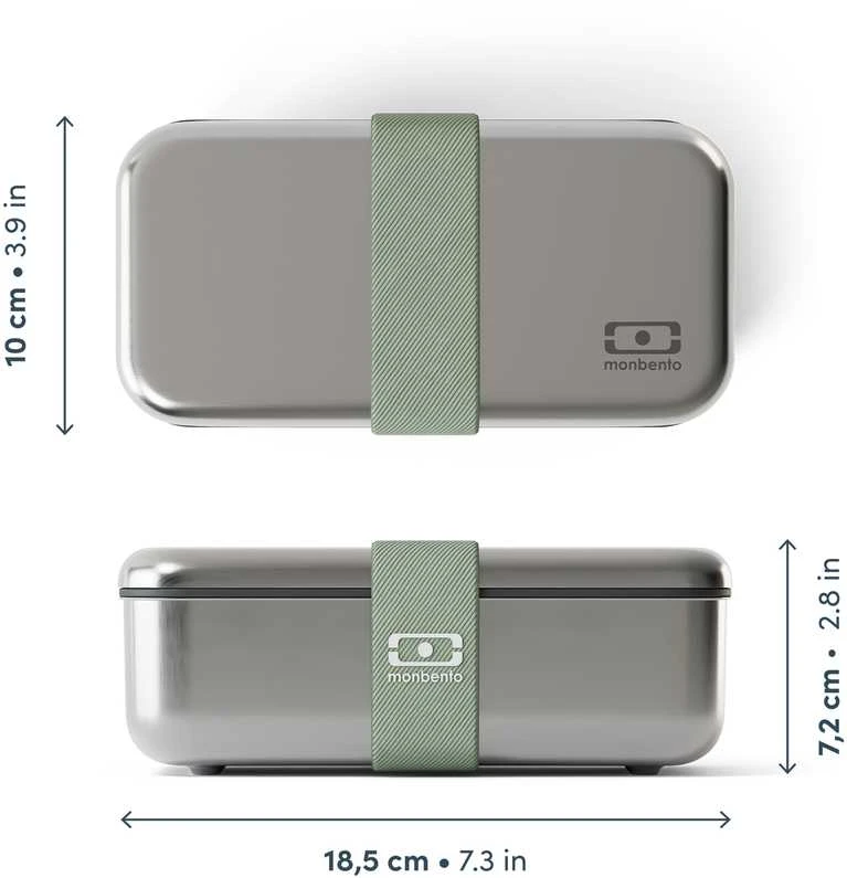 Monbento Sense bento Priešpiečių dėžutė 0,7 l Žalias Natural