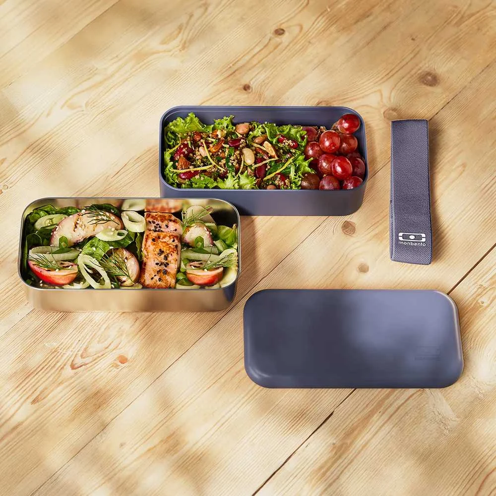 Monbento Sense Original bento Priešpiečių dėžutė 1.2L Mėlyna Natural